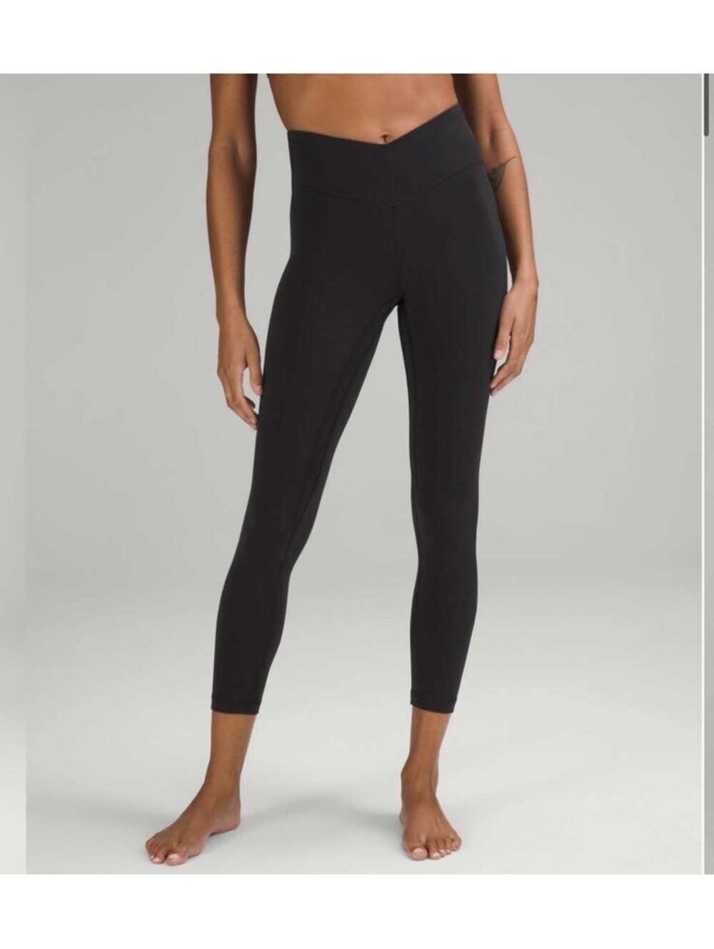Lululemon Align V -Waist Pants Leggings Black Size 8 25” Yoga Pilates Princess